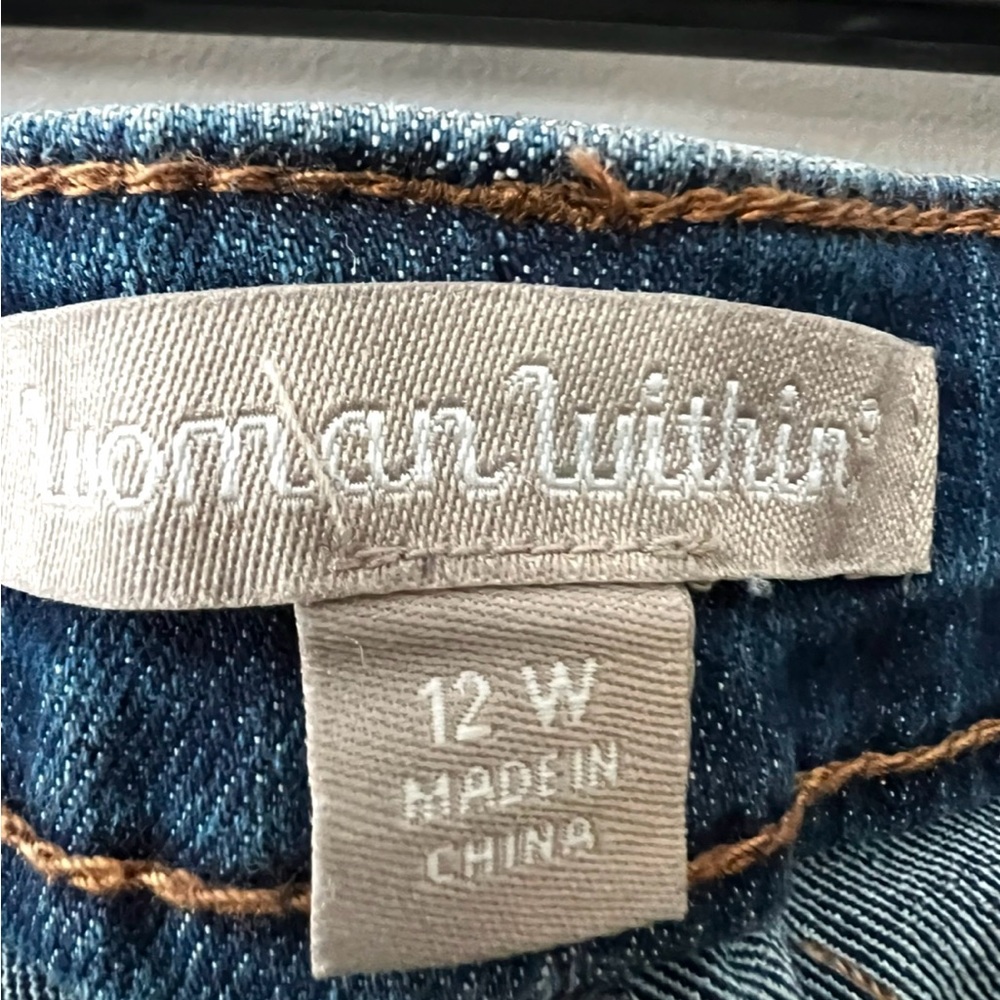 ππWomen Within Capri Stretch Blue Jeans ππ - Picture 4 of 4